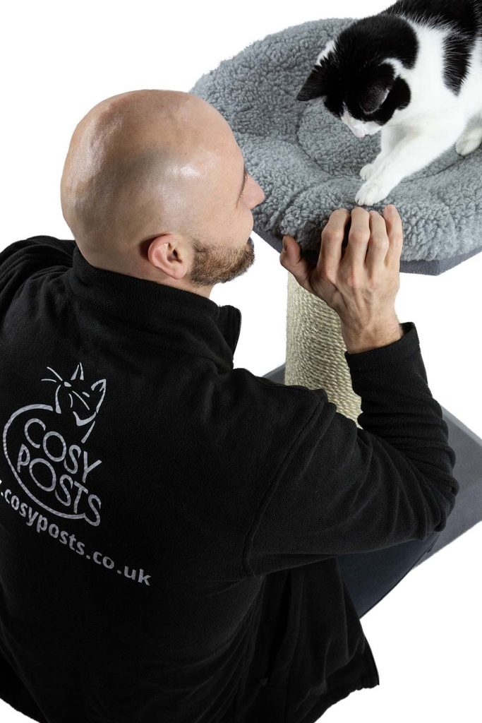 About us - Cosy Posts - bespoke cat scratching towers and beds brand