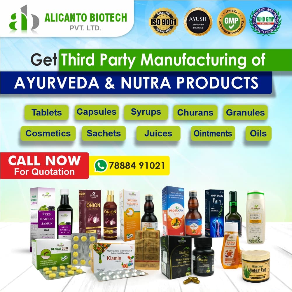 Ayurvedic Third Party Manufacturing Company In India - Alicanto Biotech