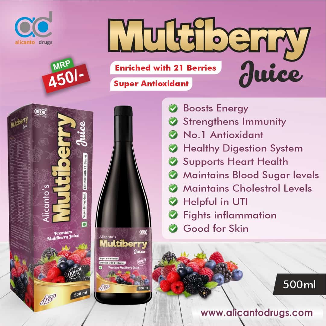 Multiberry Juice 500 ml | Alicanto's Multiberry Juice | Alicanto Drugs