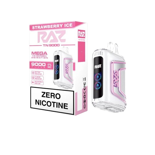 STRAWBERRY ICE RAZ TN9000 ZERO NICOTINE