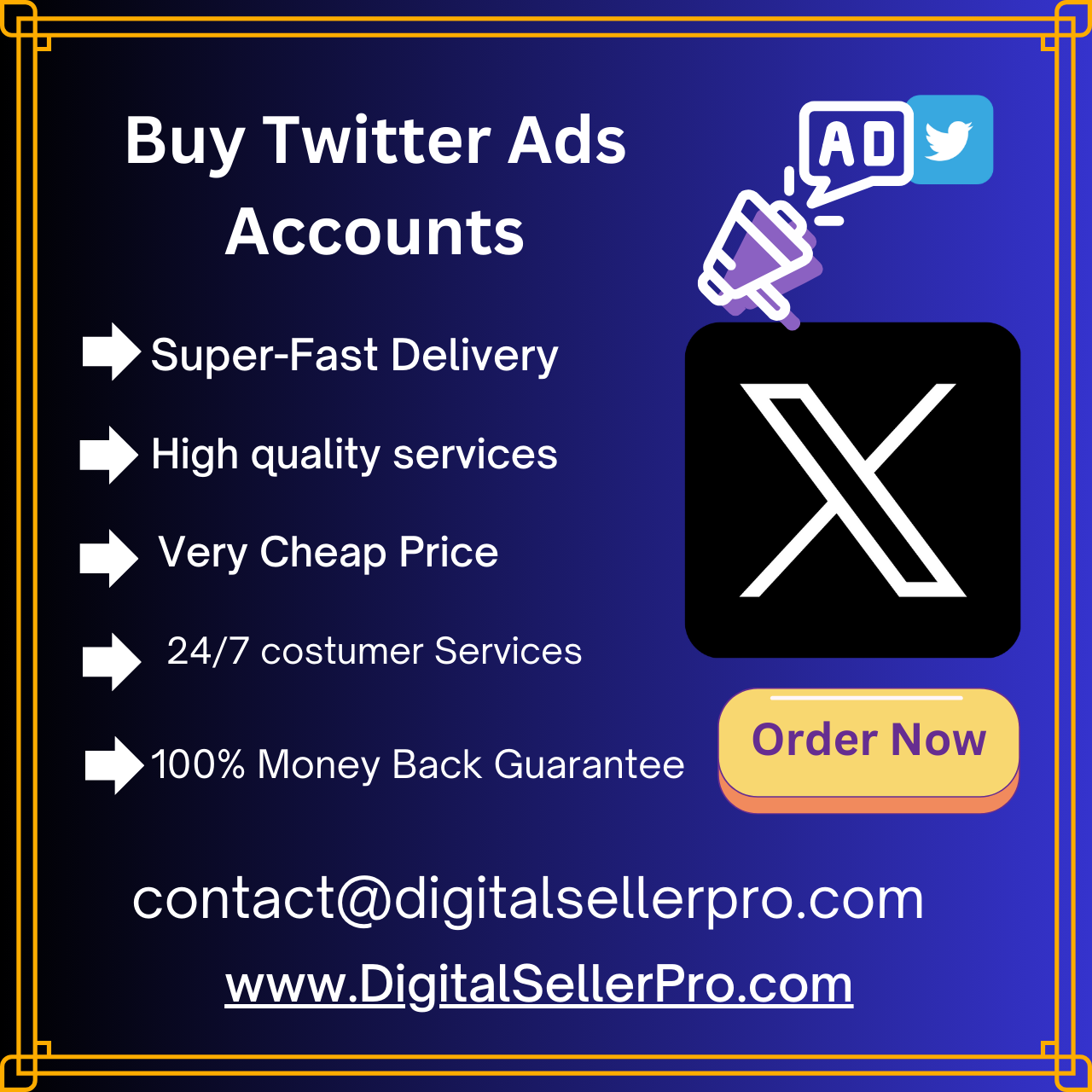 Buy Twitter Ads Accounts - Digital Seller Pro