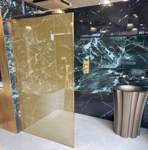 Gold Shower Screen For Elegant And Luxurious Bathroom Design | by MATKI PLC | Sociomix