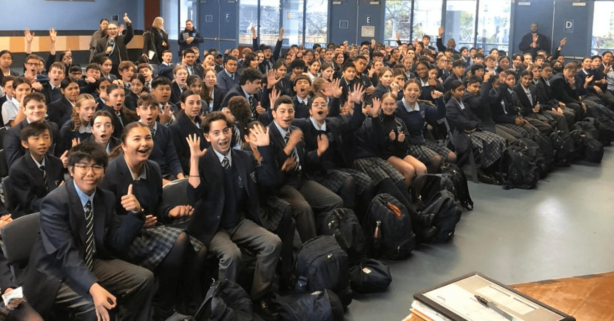 Keynote Speaker Paul At All Saints Catholic College - Paul Wade Life Skills